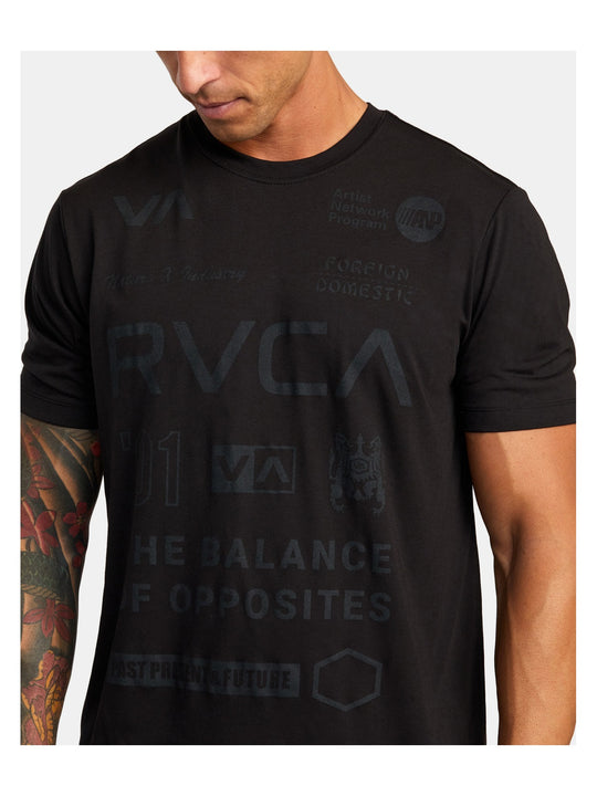 T-Shirt RVCA All Brand Ss czarny