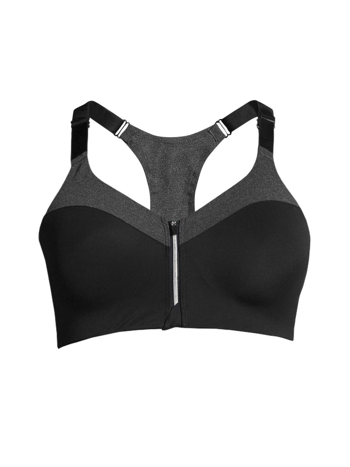 Stanik treningowy CASALL Front Zip Sports Bra szary