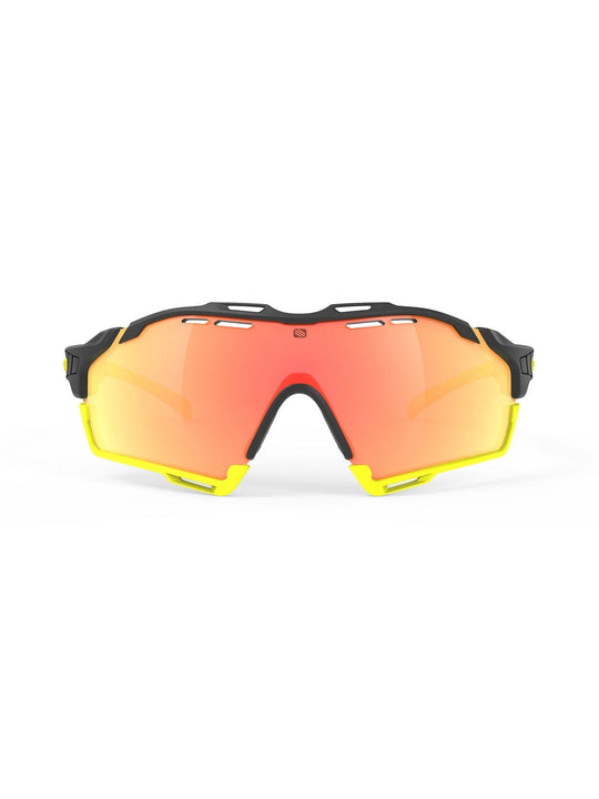 Okulary rowerowe RUDY PROJECT CUTLINE - czarny/żółty | Multilaser Orange Cat 3