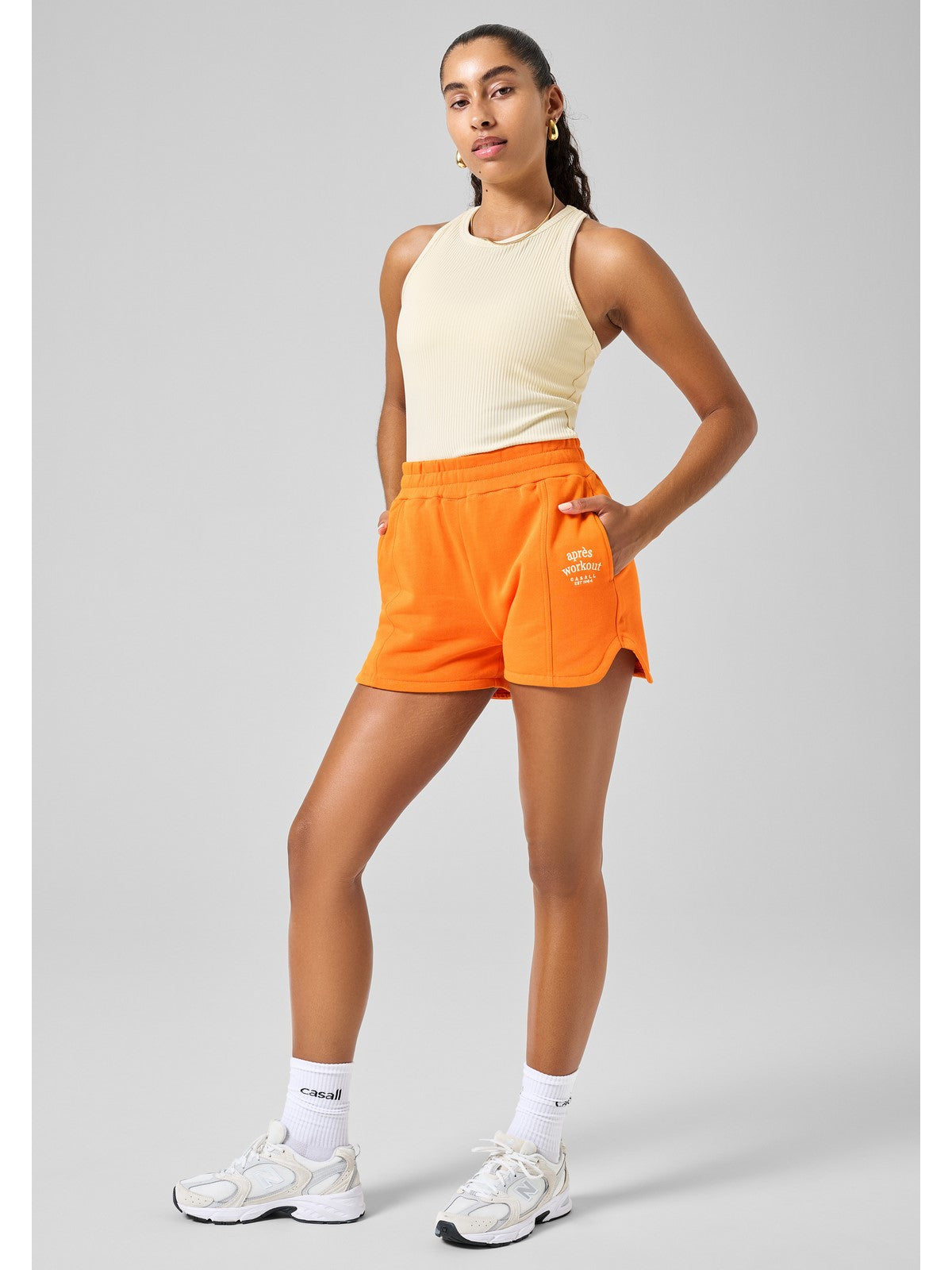 Szorty CASALL Terry Spring Shorts pomarańczowy