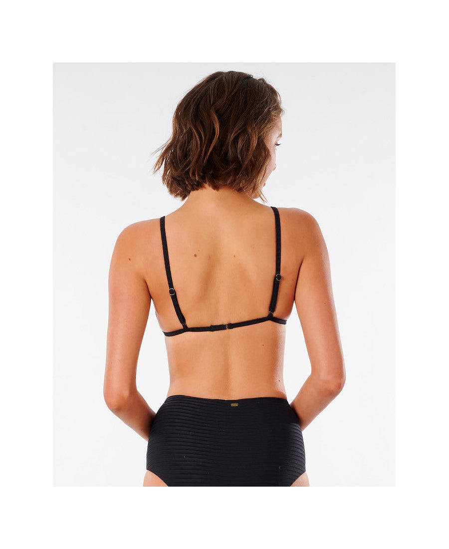 Biustonosz kąpielowy RIP CURL Premium Surf Banded Fixed Tri czarny - Stroje kąpielowe - Adventure Sports