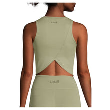 Top sportowy CASALL Overlap Crop zielony - Adventure Sports
