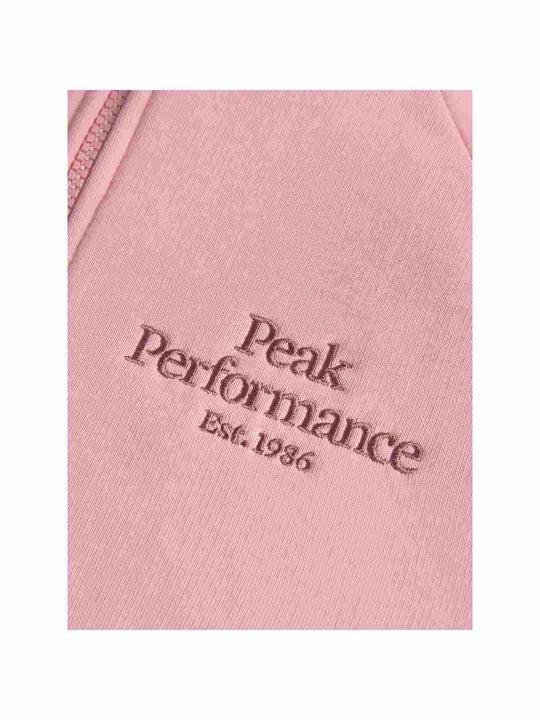 Bluza Peak Performance W Original Zip Hood - różowy
