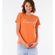 T-Shirt damski RIP CURL CLASSIC SHORE TEE pomarańczowy - Koszulka - Adventure Sports
