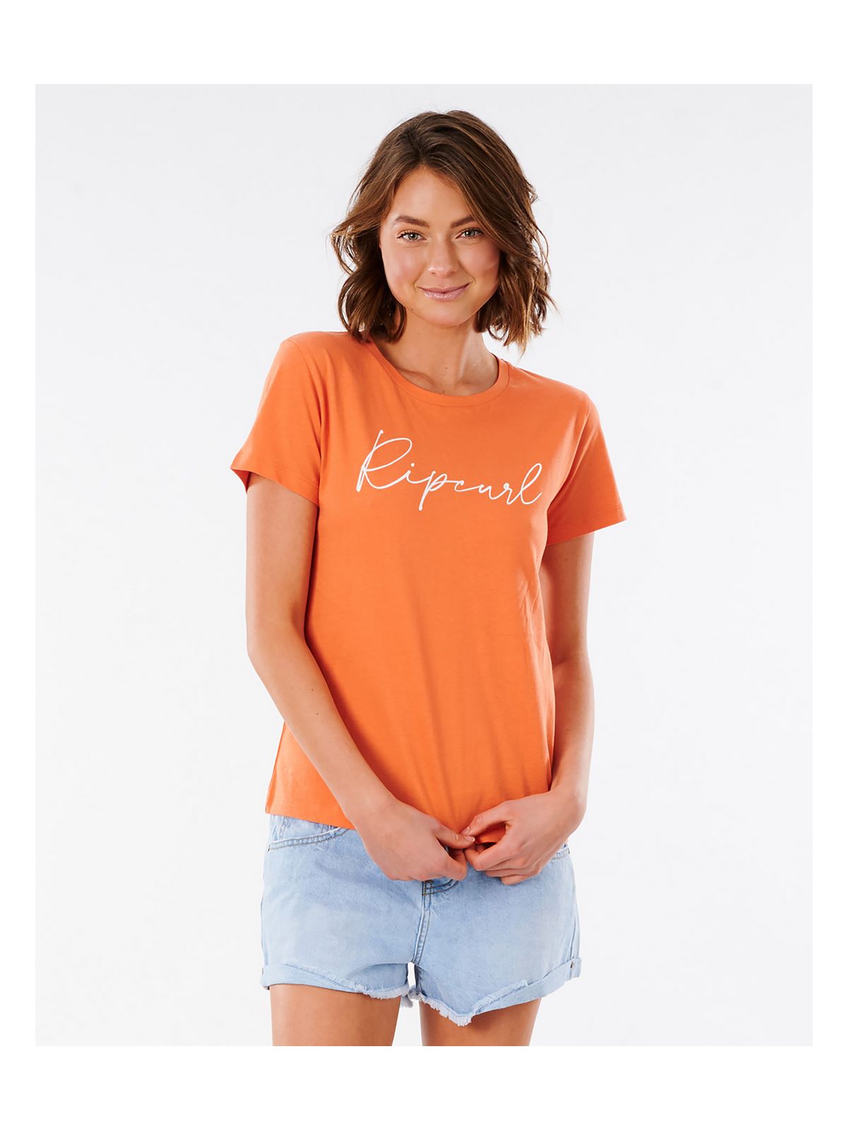 T-Shirt damski RIP CURL CLASSIC SHORE TEE pomarańczowy - Koszulka - Adventure Sports