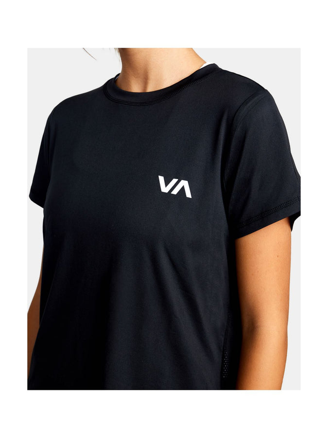 T-Shirt RVCA Womens Sport Vent Ss - czarny