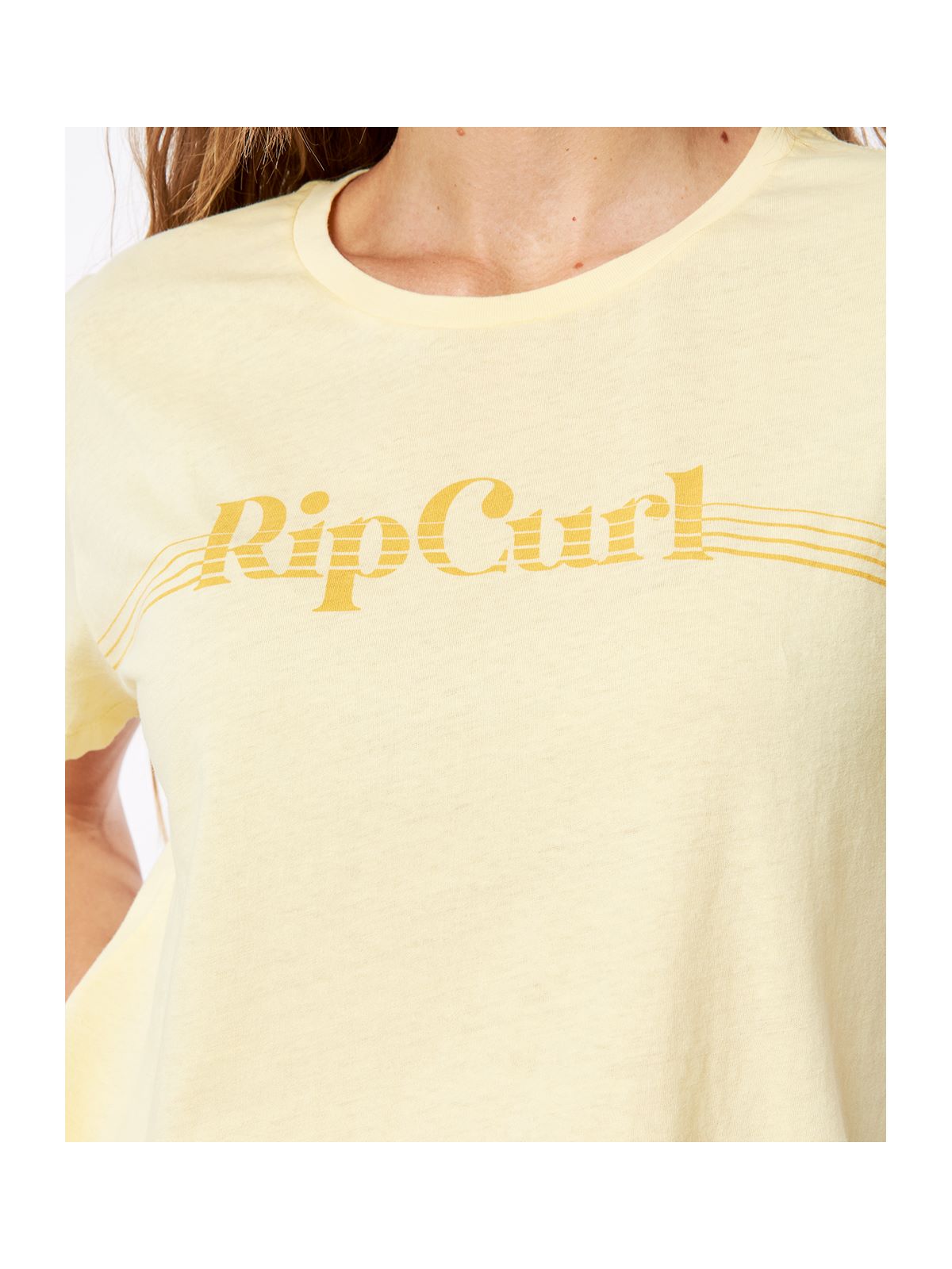 T-Shirt RIP CURL Re-Entry Standard Tee - jasny żółty