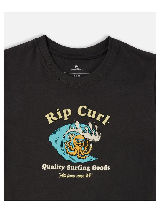 T-Shirt RIP CURL Micro Waves Art Tee -Boy czarny - Koszulka - Adventure Sports
