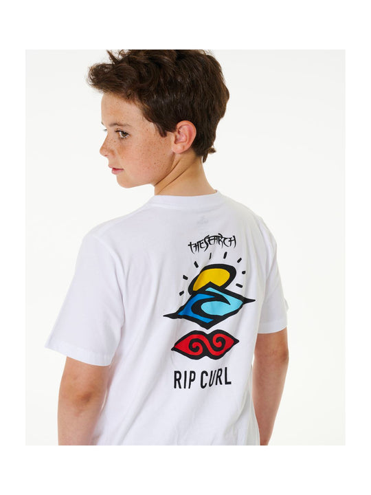 T-Shirt chłopięcy RIP CURL Search Icon Tee -Boy biały
