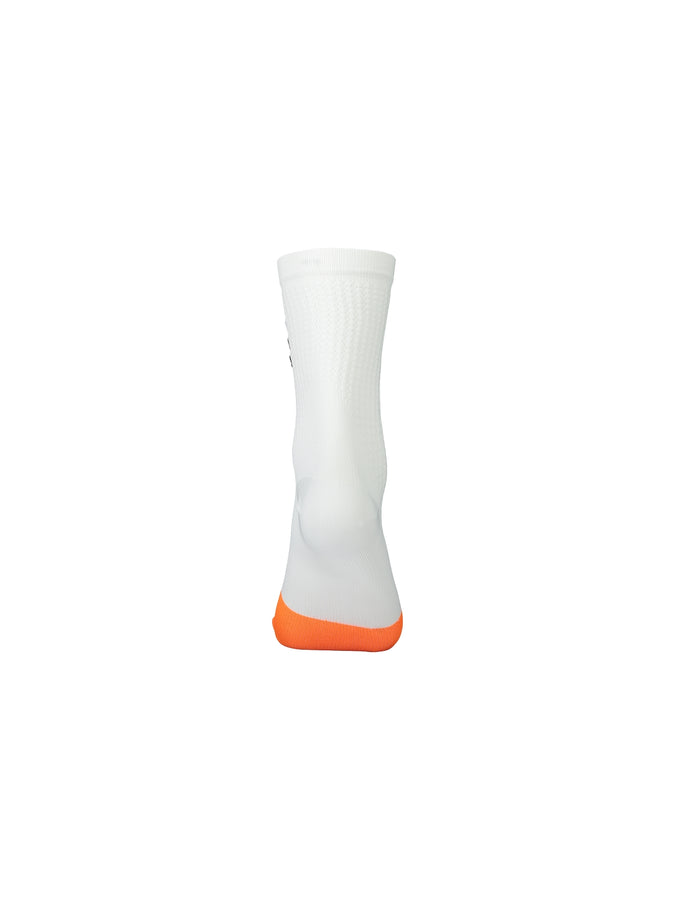 Skarpety rowerowe POC Flair Sock Mid biały | pomarańczowy