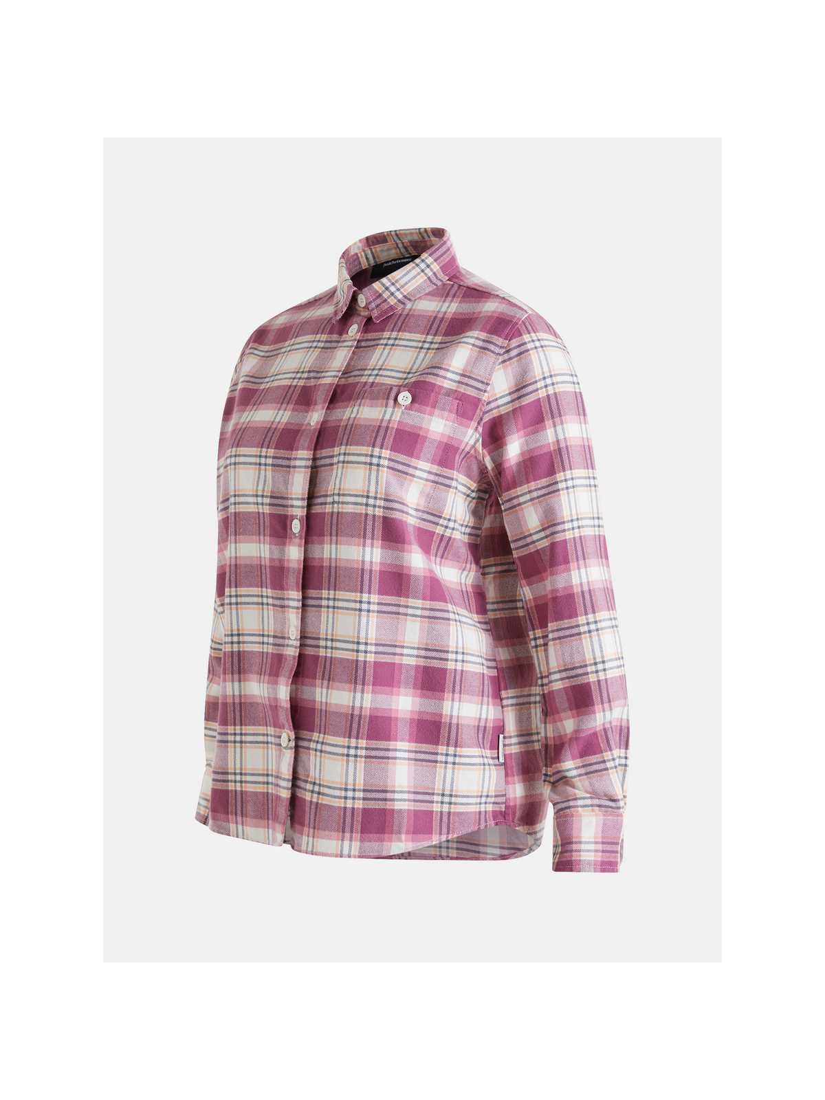 Koszula Peak Performance W Cotton Flannel Shirt - krata różowa