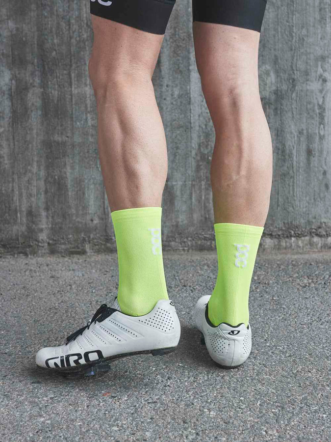 Skarpety rowerowe POC Fluo Sock żółty