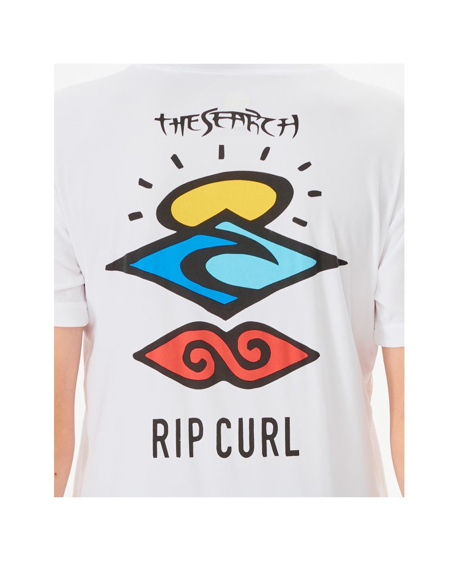Lycra RIP CURL Icons Surflite S/S Rash V -Boy biały