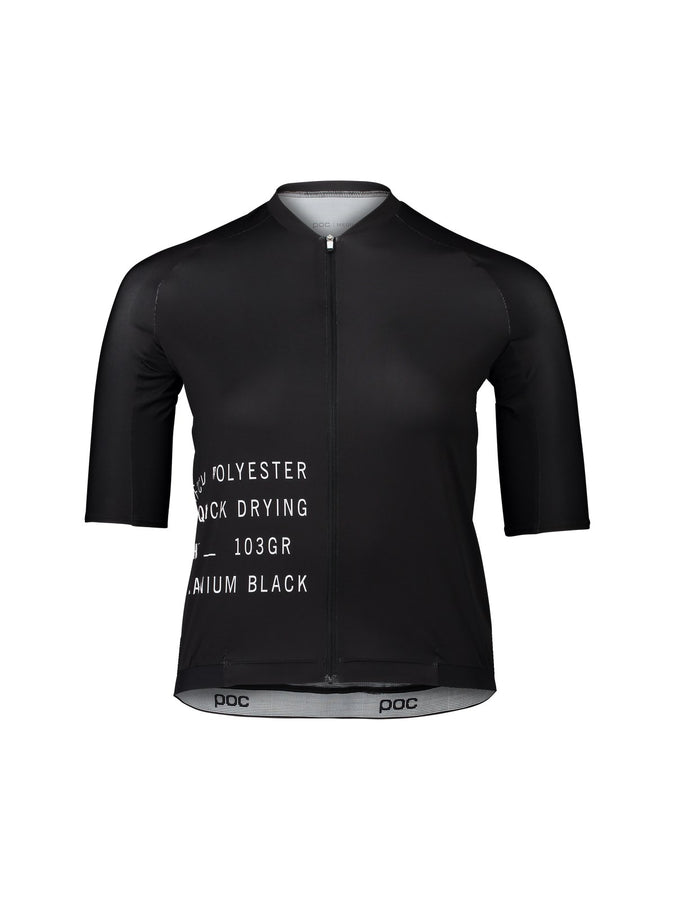 Koszulka rowerowa POC W's PRISTINE PRINT Jersey - czarny