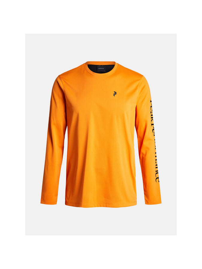 Koszulka Peak Performance M Alum Light Long Sleeve - pomarańczowy/czarny