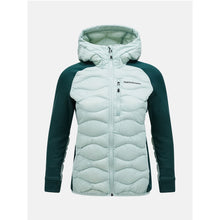 Kurtka puchowa Peak Performance W Helium Down Hybrid Hood zielony - Adventure Sports
