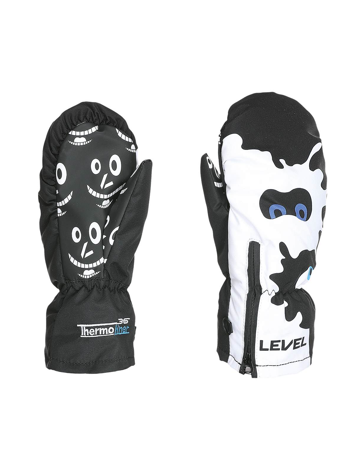 Rękawice narciarskie LEVEL Lucky Mitt biało czarne
