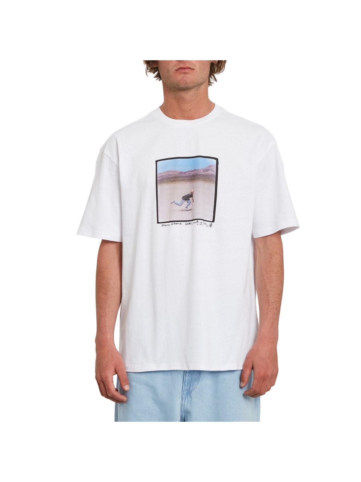 T-Shirt Volcom Freeride Lse Ss - biały
