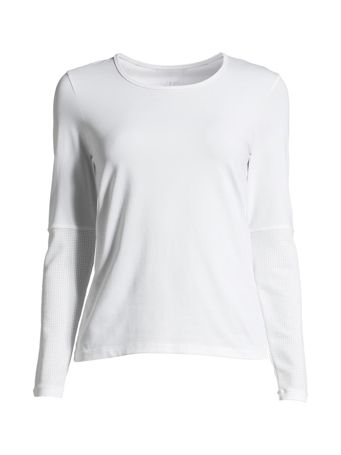 Koszulka CASALL Essential Mesh Detail Long Sleeve biały