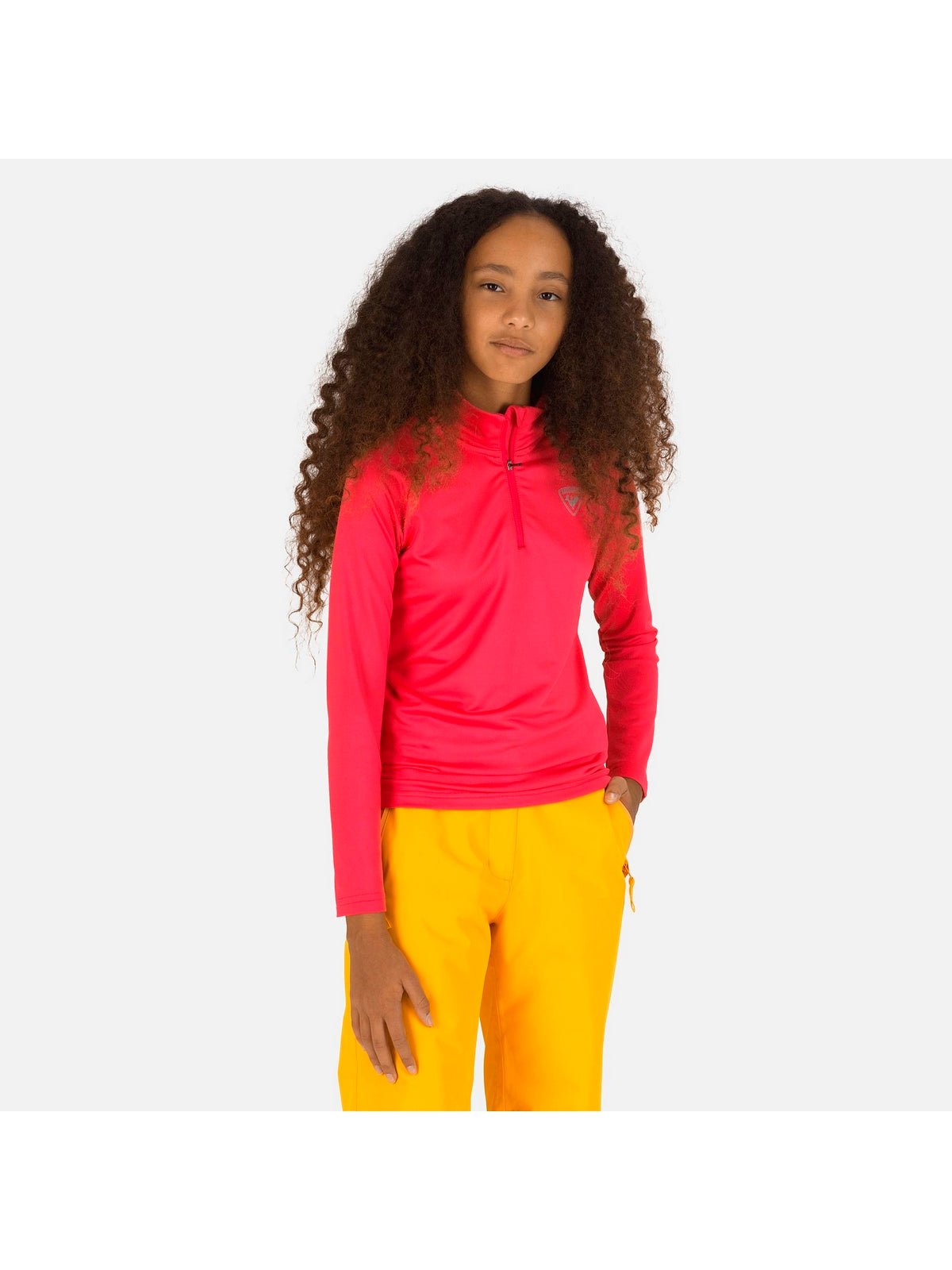 Bluza ROSSIGNOL Girl 1/2 Zip Warm Stretch różowy