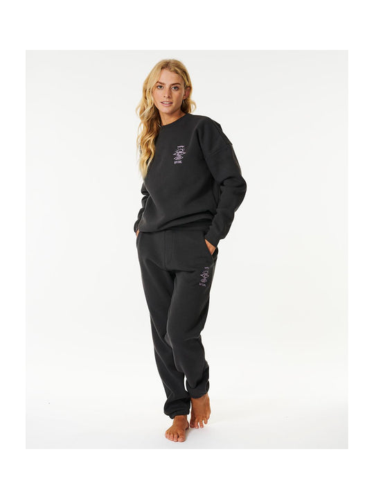 Spodnie dresowe RIP CURL Icons Trackpant czarny - Adventure Sports
