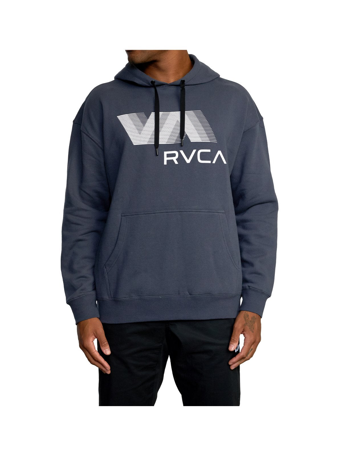 Bluza z kapturem VA RVCA Blur Hoodie - niebieski