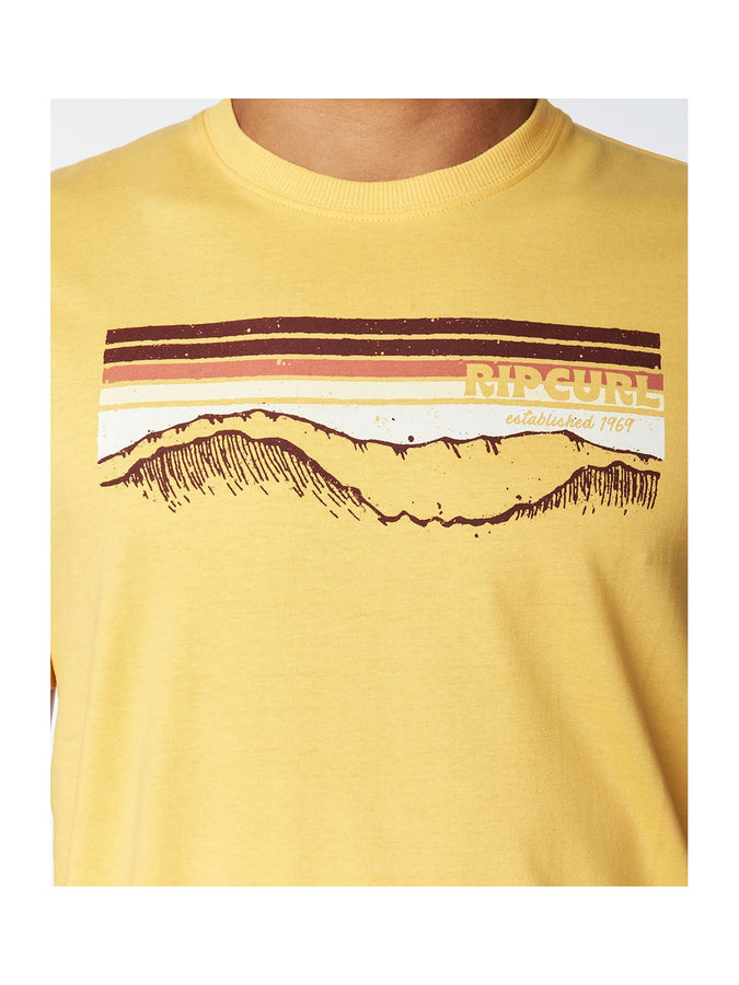T-Shirt RIP CURL Striped Tee - żółty