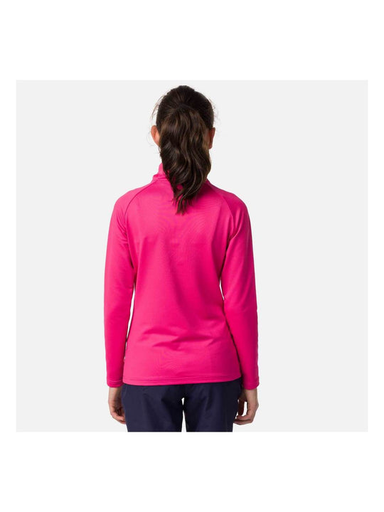 Bluza narciarska dziewczęca ROSSIGNOL GIRL ZIP FLEECE różowa