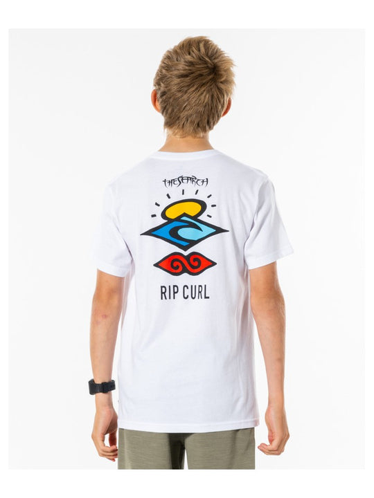 T-Shirt RIP CURL Search Icon Tee -Boy biały - Koszulka - Adventure Sports
