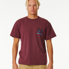 T-Shirt RIP CURL Vaporcool Journeys Trip Tee bordowy - Koszulka - Adventure Sports
