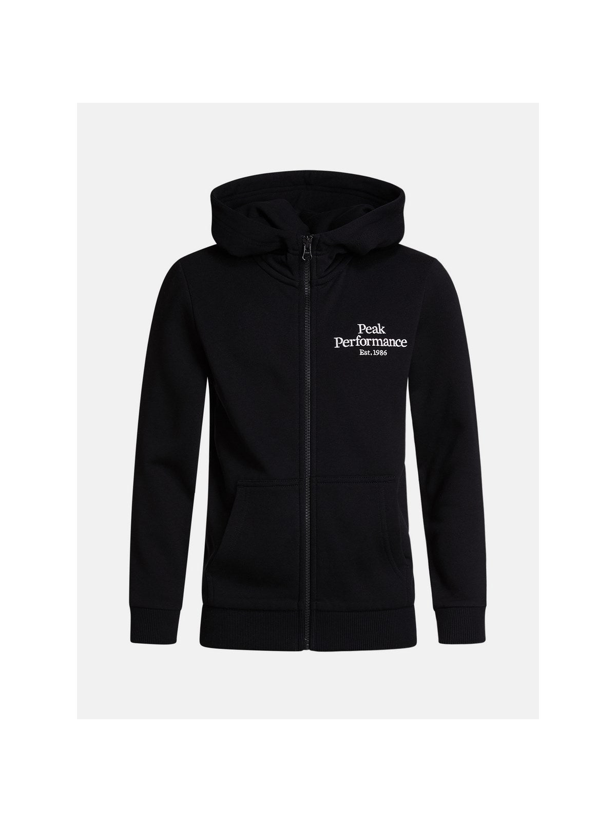 Bluza Peak Performance Jr Original Zip Hood - czarny