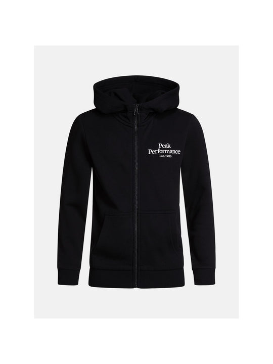 Bluza Peak Performance Jr Original Zip Hood - czarny
