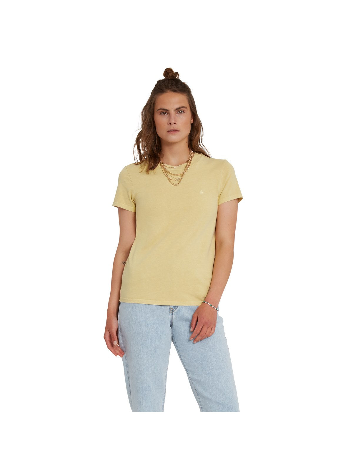 T-Shirt Volcom Solid Stone Emb Tee - kremowy