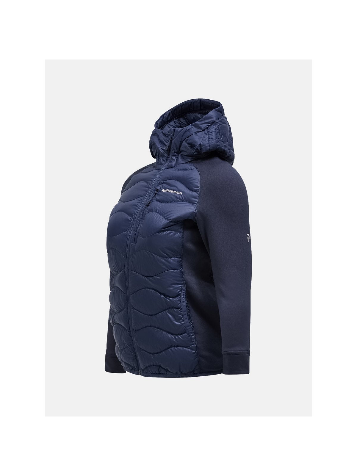 Kurtka puchowa Peak Performance W Helium Down Hybrid Hood granatowy