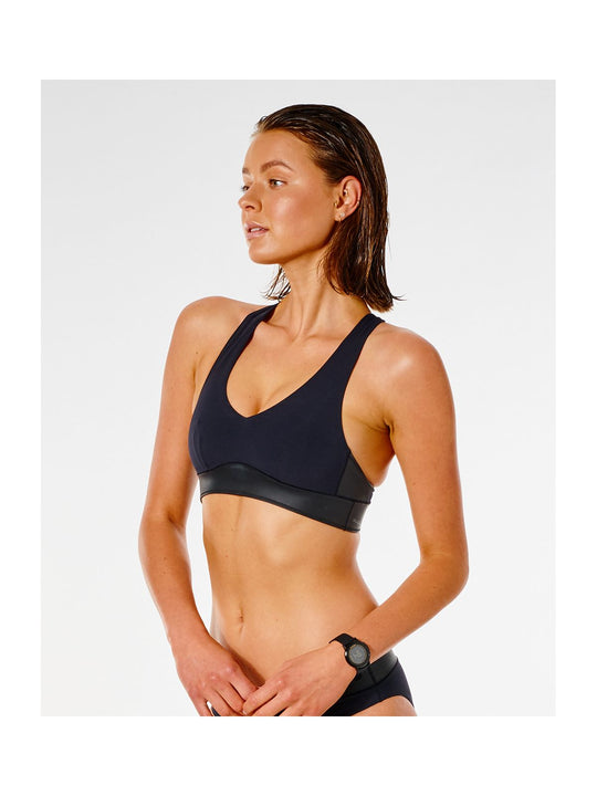 Góra bikini RIP CURL Mirage Ultimate Crop - czarny - Stroje kąpielowe - Adventure Sports
