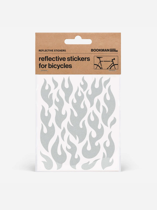 Naklejki odblaskowe BOOKMAN Reflective Stickers Flames biały
