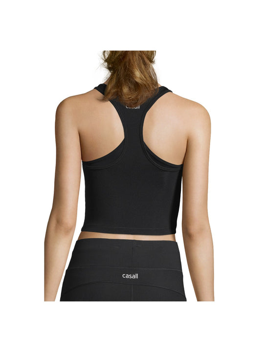 Koszulka sportowa CASALL Crop Rib Racerback czarny - Adventure Sports
