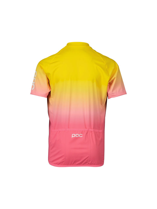 Koszulka rowerowa juniorska POC Y&#39;s XC Jersey żółto rózowa

