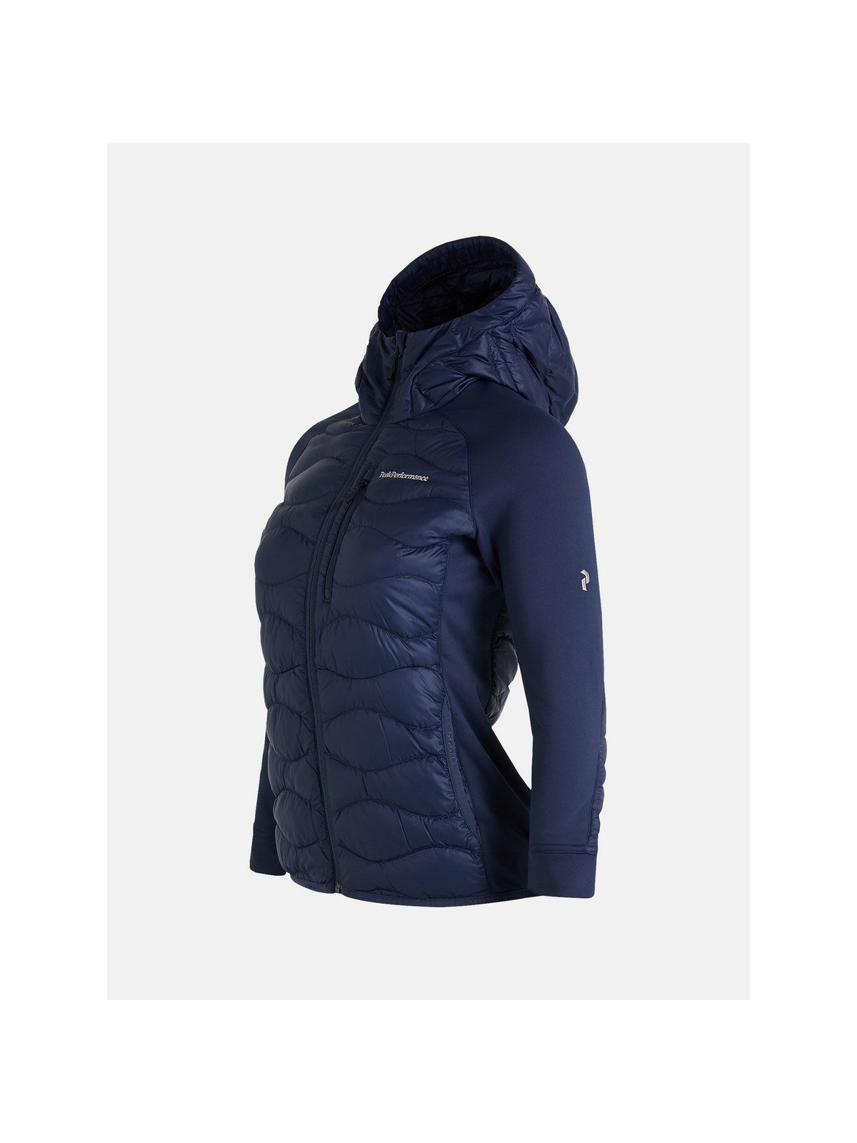 Kurtka puchowa Peak Performance W Helium Down Hybrid Hood niebieski