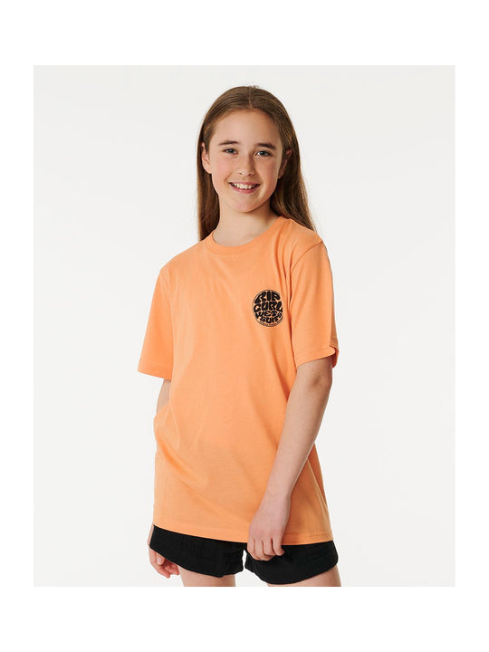 T-Shirt dziecięcy RIP CURL Wetsuit Icon Tee -Kids pomarańczowy
