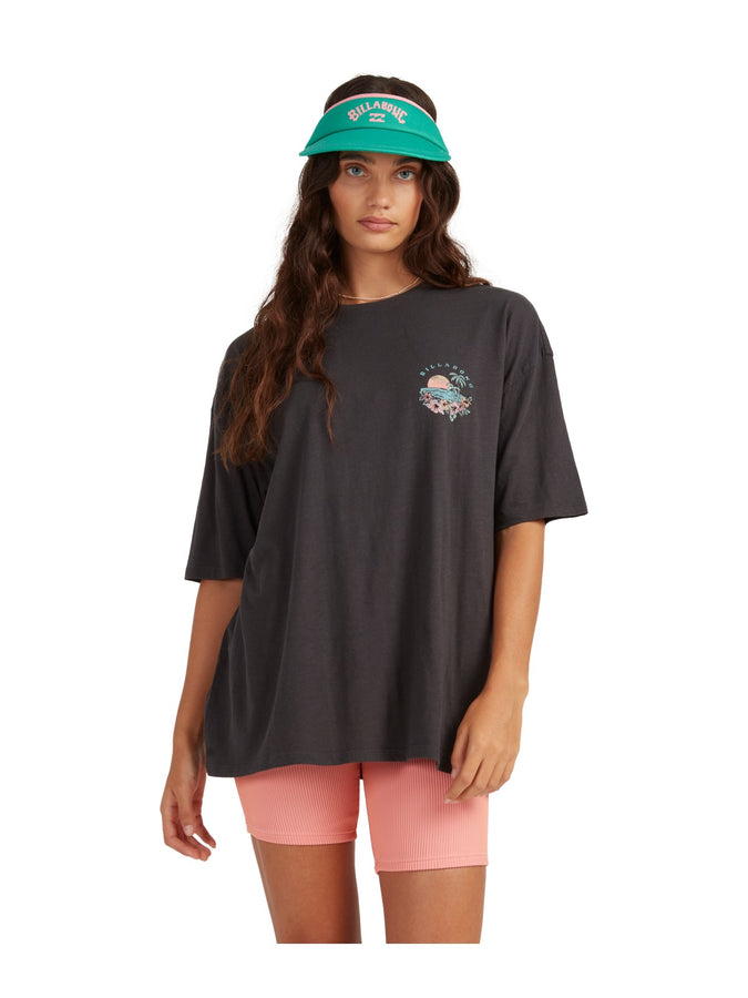 T-Shirt damski oversize BILLABONG Sunny Snapper - czarny