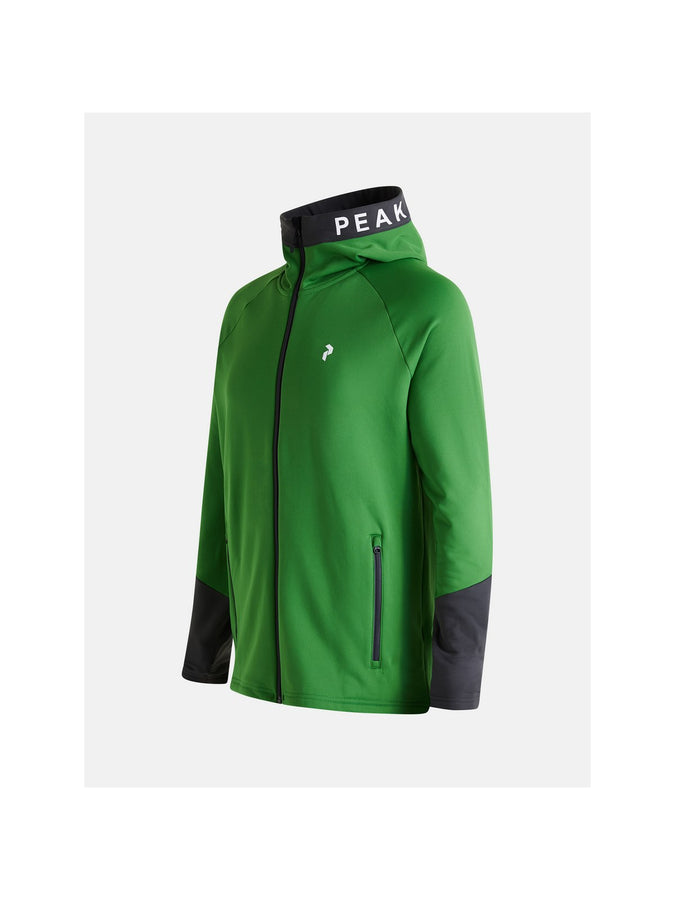 Bluza Peak Performance M Rider Zip Hood - zielony/szary