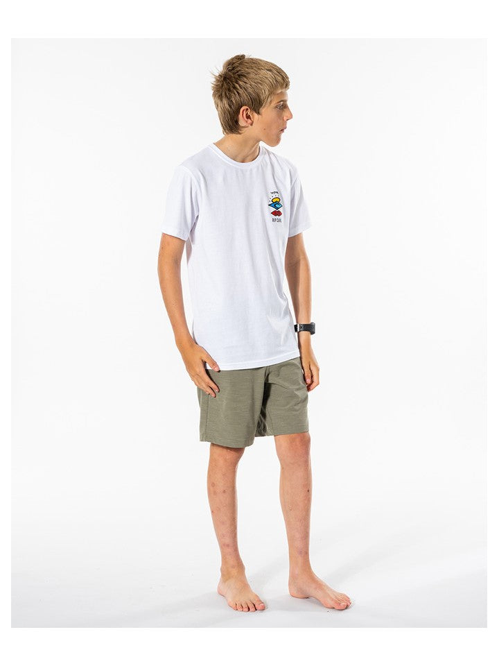 T-Shirt RIP CURL Search Icon Tee -Boy biały - Koszulka - Adventure Sports