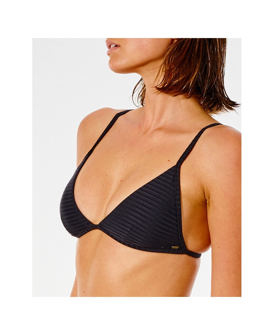 Biustonosz kąpielowy RIP CURL Premium Surf Banded Fixed Tri czarny - Stroje kąpielowe - Adventure Sports