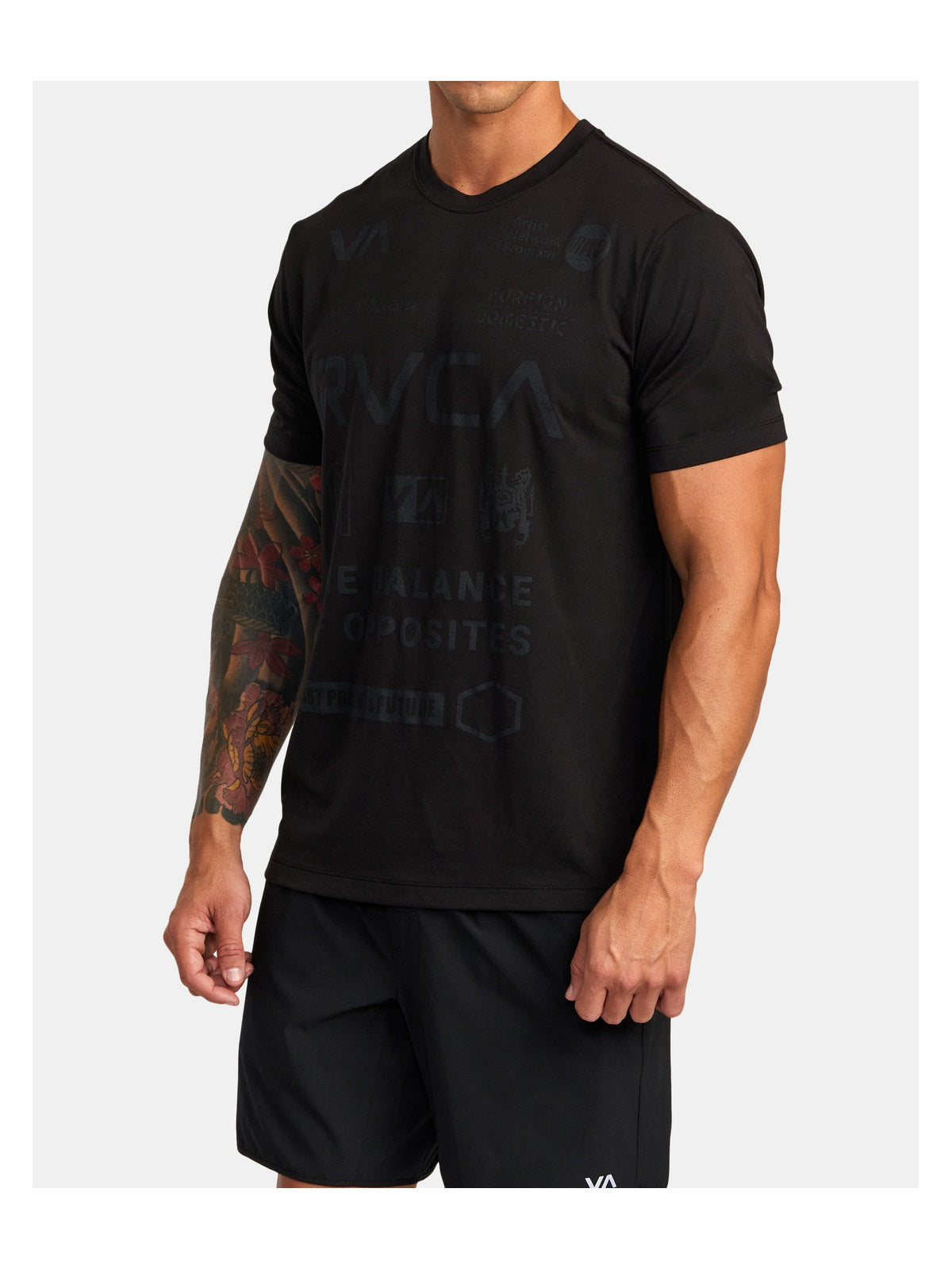 T-Shirt RVCA All Brand Ss czarny