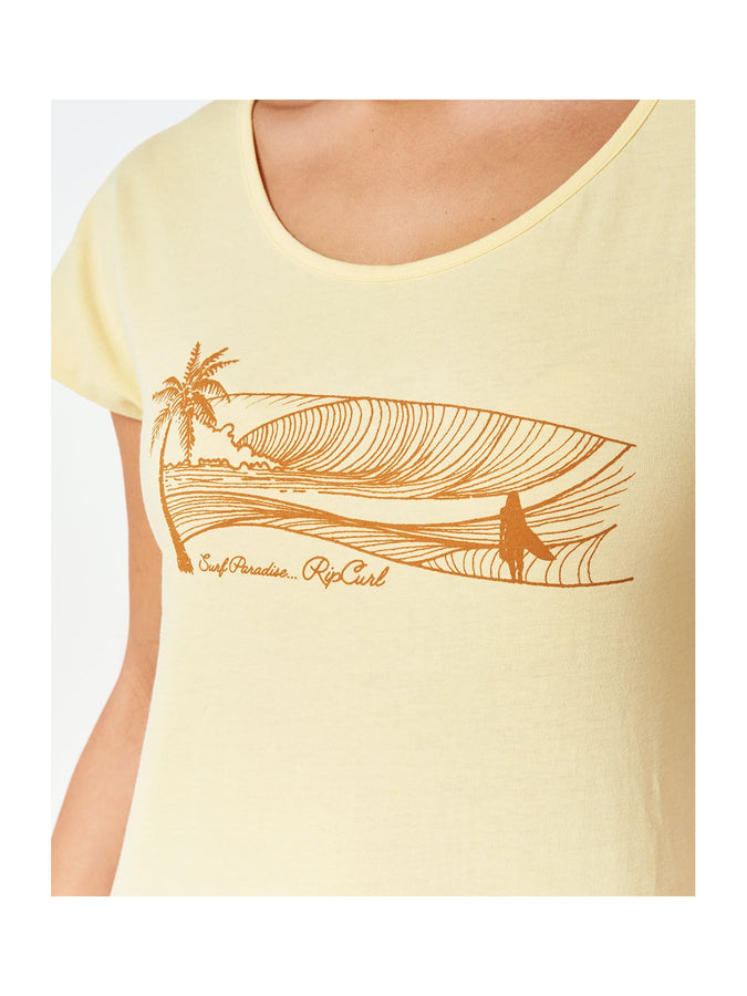 T-Shirt RIP CURL Playabella Graphic Tee - jasny żółty