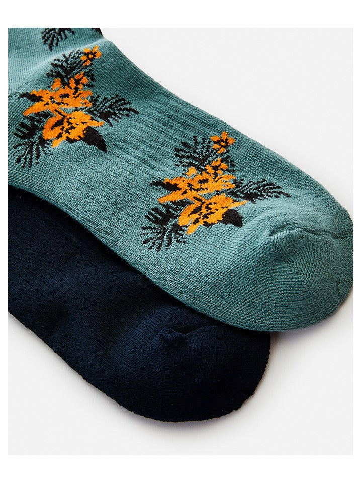 Skarpety RIP CURL Art Crew Sock 2-Pk niebieski - TU - Adventure Sports