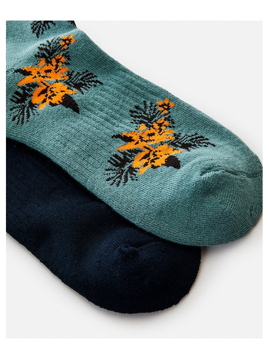 Skarpety RIP CURL Art Crew Sock 2-Pk niebieski - TU - Adventure Sports
