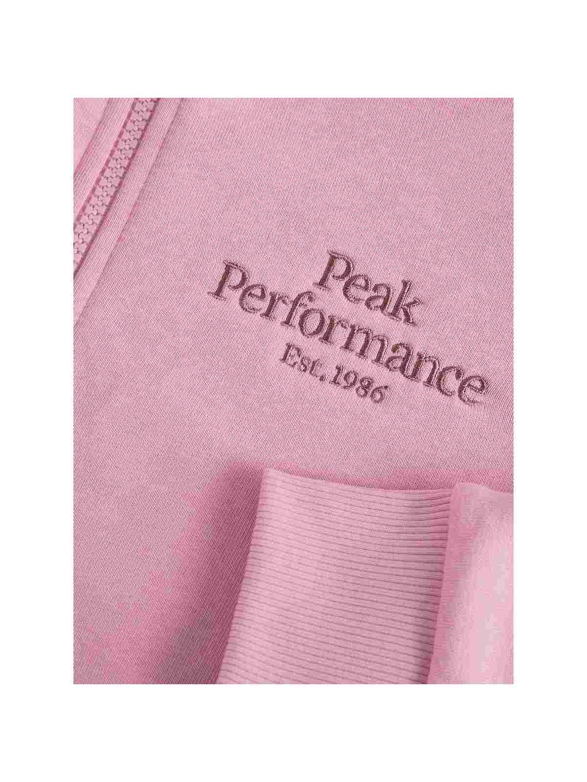 Bluza Peak Performance Jr Original Zip Hood różowy