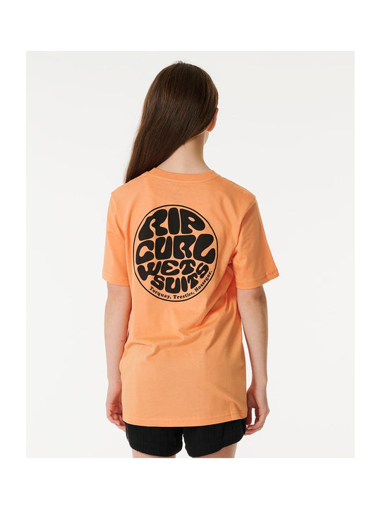 T-Shirt dziecięcy RIP CURL Wetsuit Icon Tee -Kids pomarańczowy
